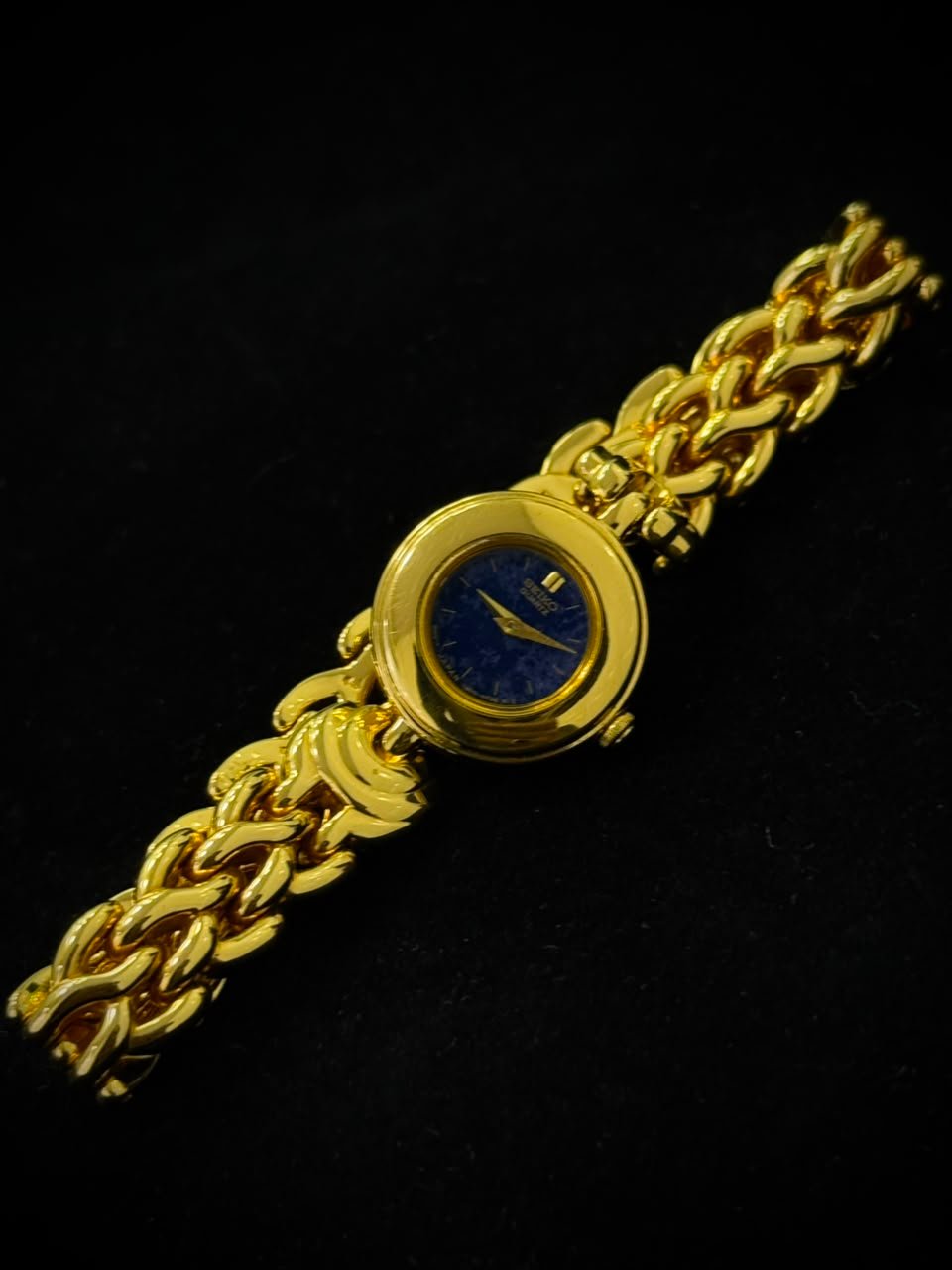 Seiko SXJM74 — Lapis Blue Dial, Gold Plated — other view